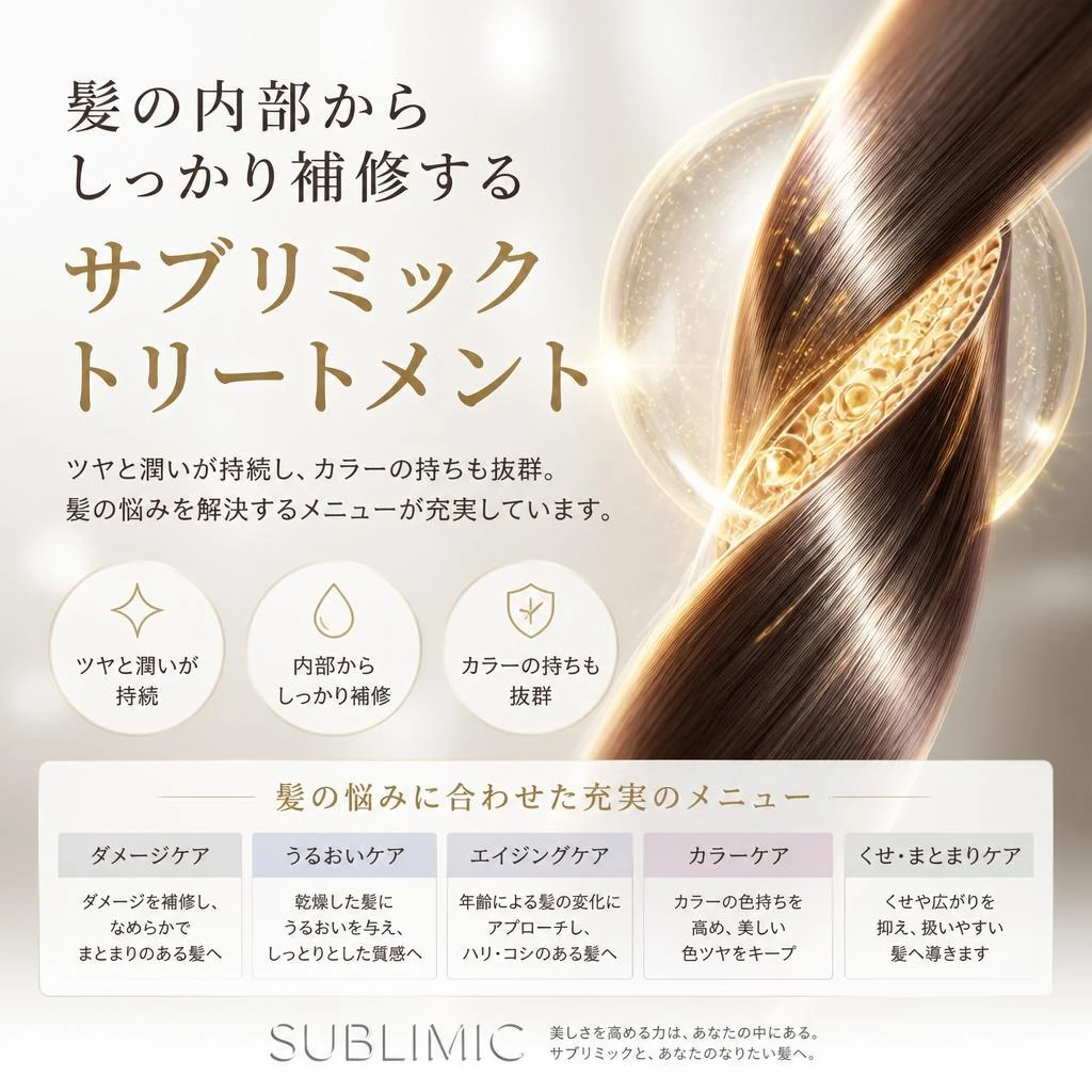 サブリミック髪質改善トリートメントの魅力