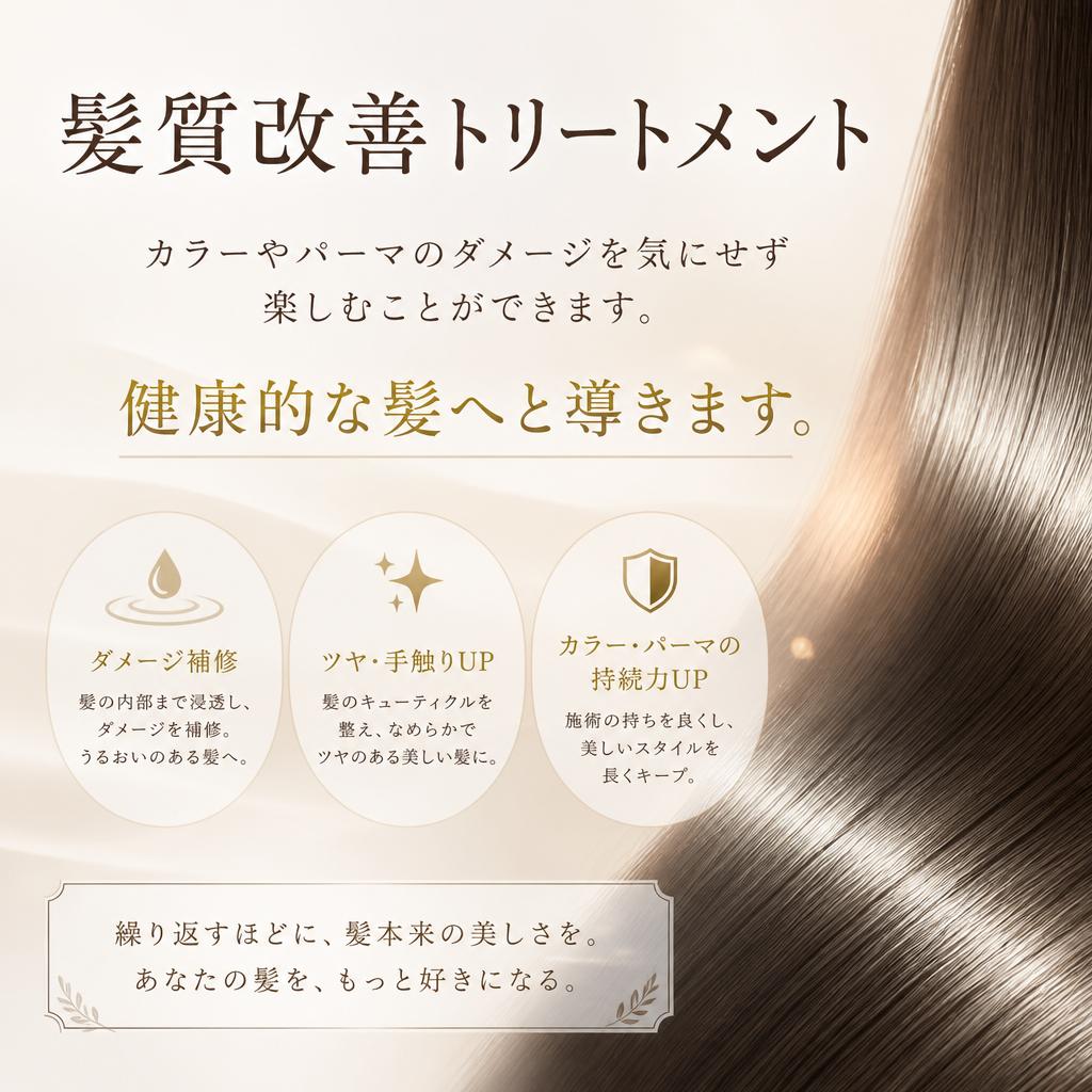 髪質改善でダメージケア