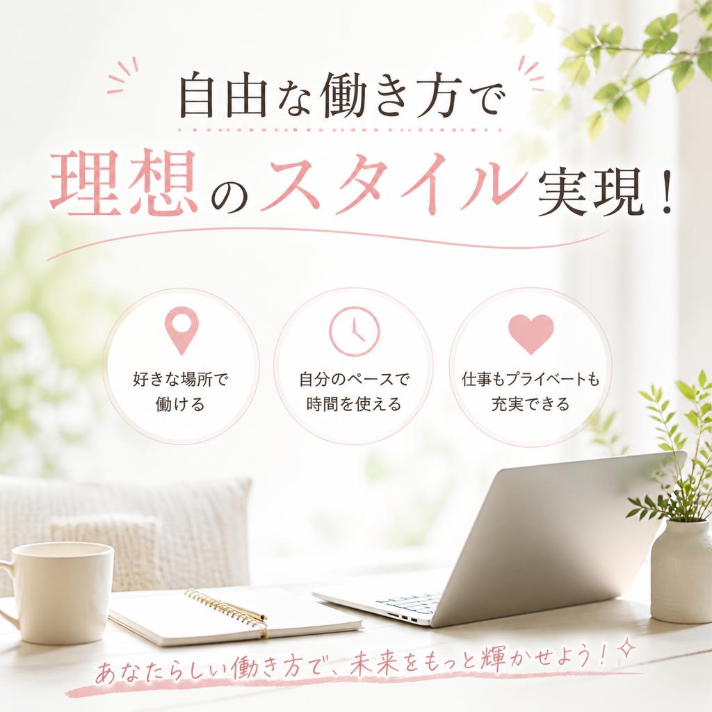 自由な働き方で理想のスタイル実現！