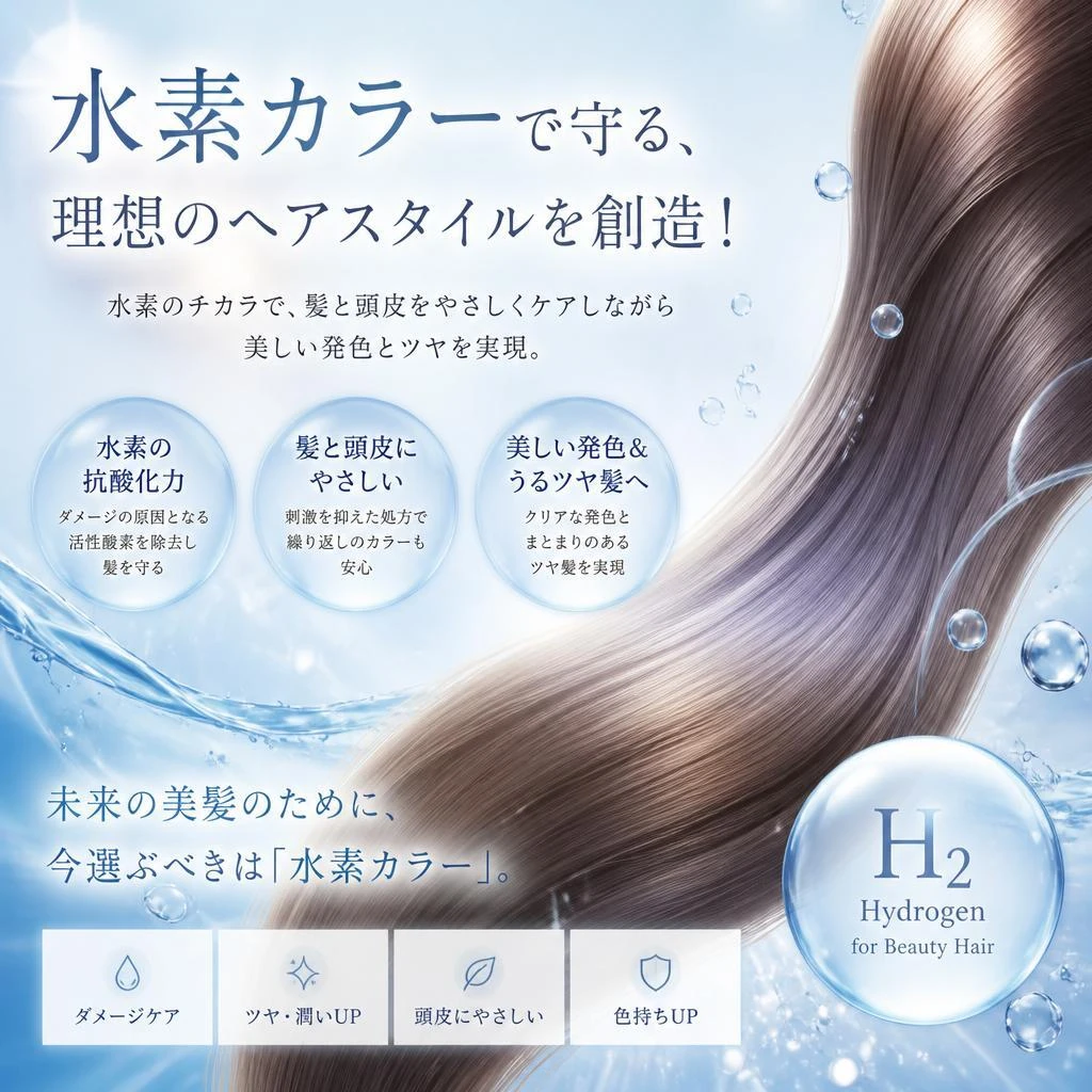 水素カラーで守る、理想のヘアスタイルを創造！