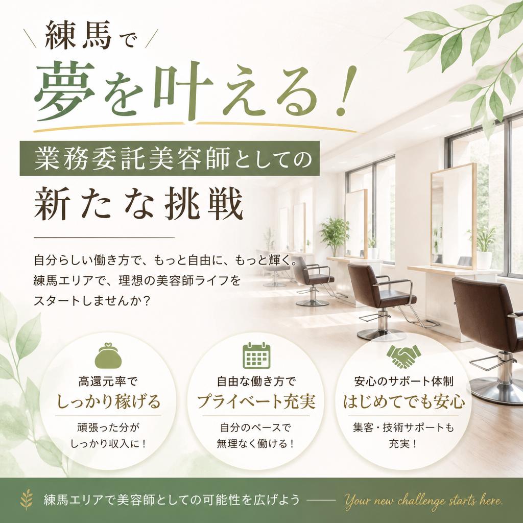 練馬で夢を叶える！業務委託美容師としての新たな挑戦