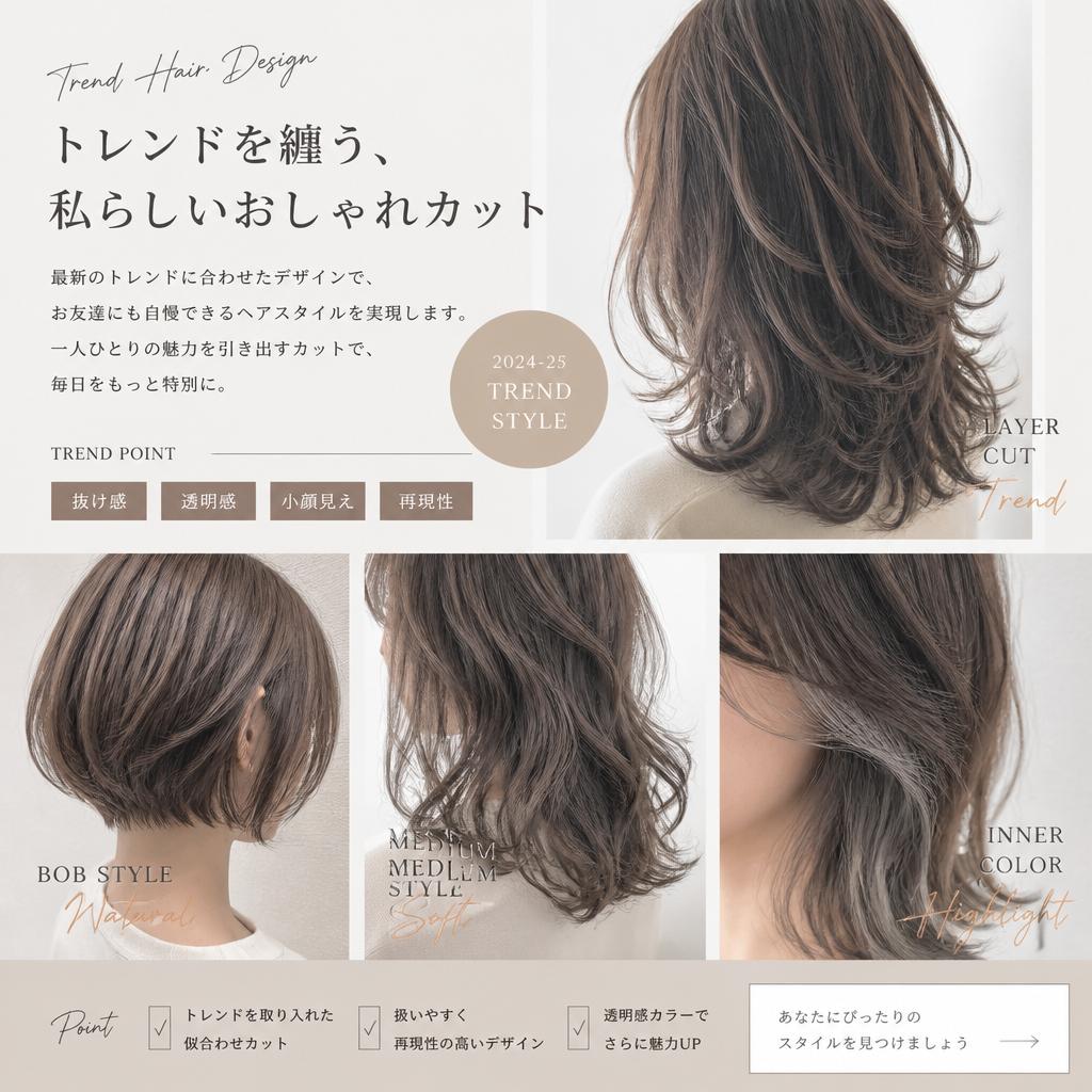 2. トレンドを押さえたおしゃれカット