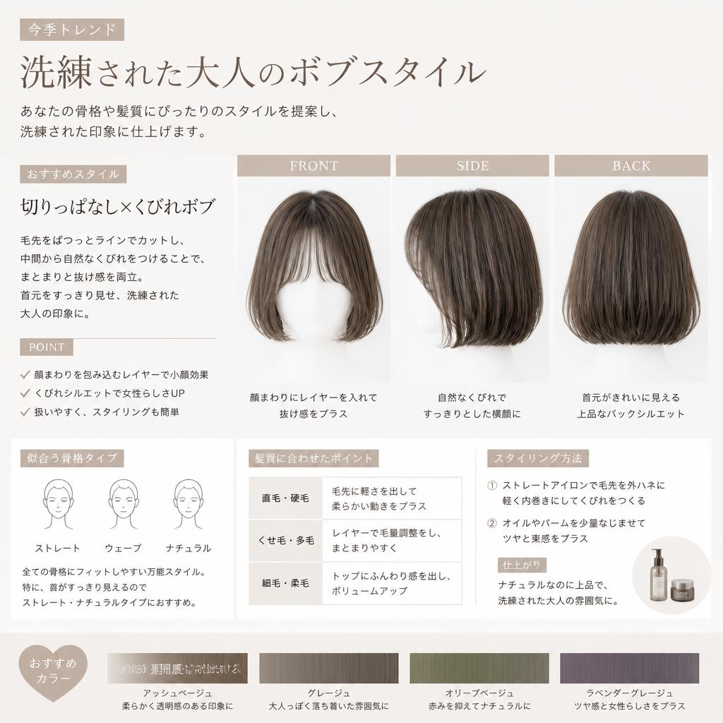 ボブスタイルでおしゃれを楽しむ