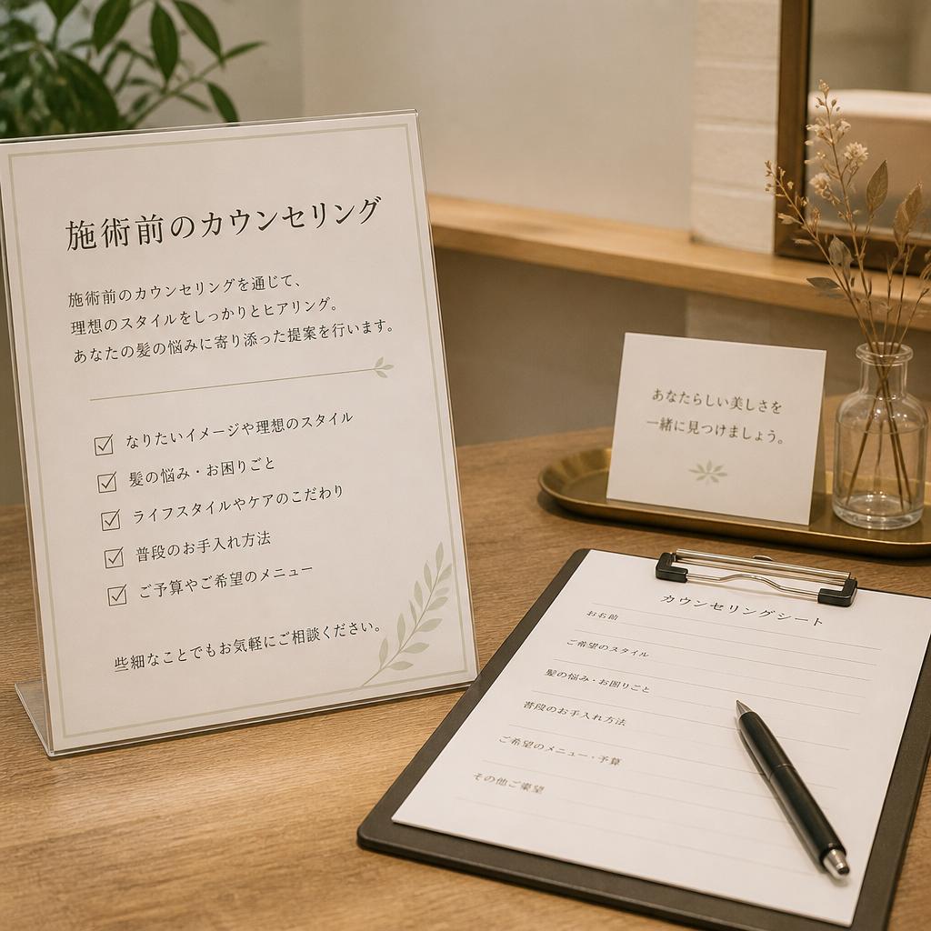 丁寧なカウンセリング