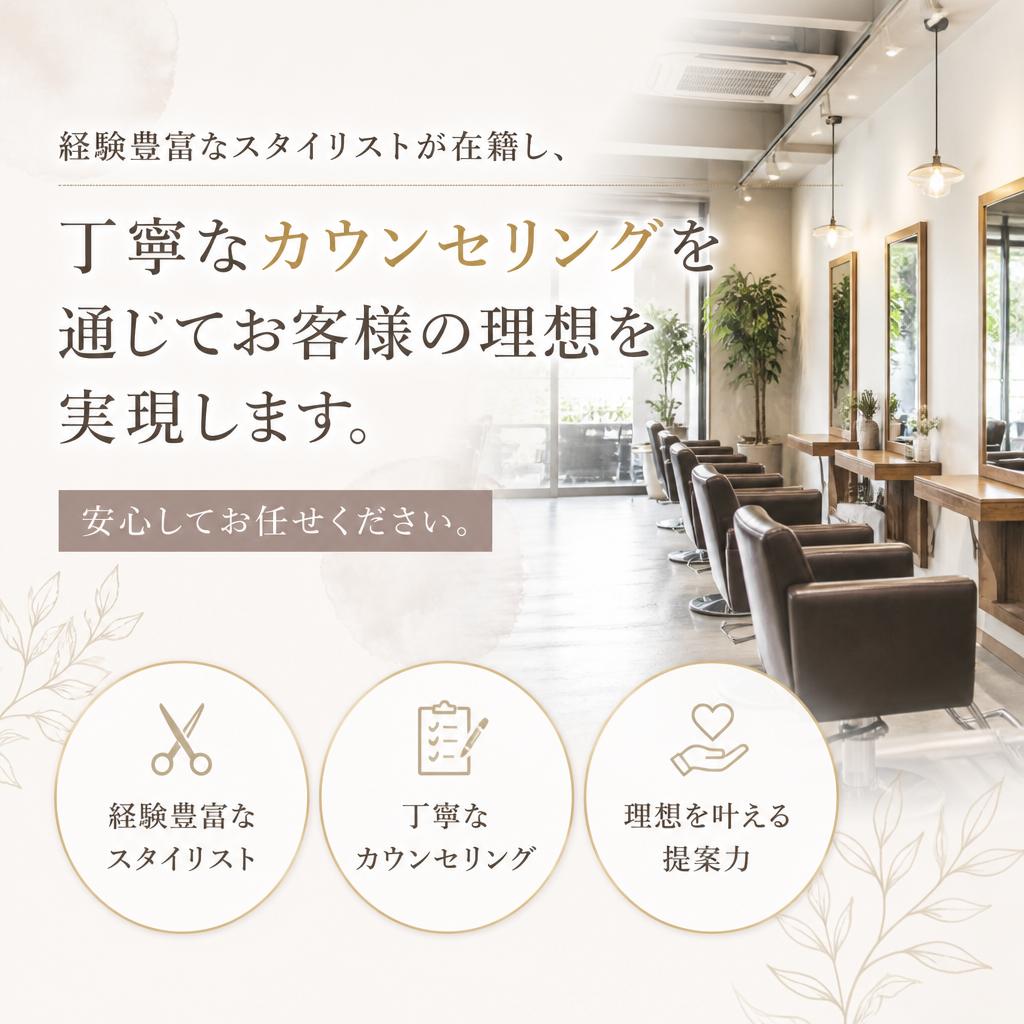 安心のサロンワーク