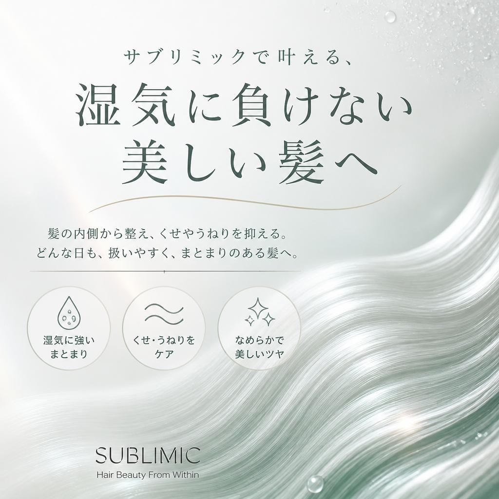 サブリミックで叶える、湿気に負けない美しい髪へ