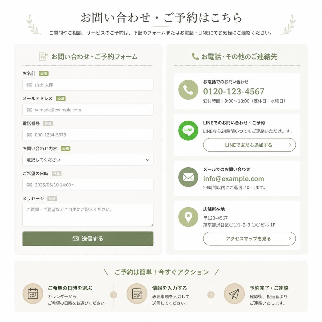 お問い合わせ・予約