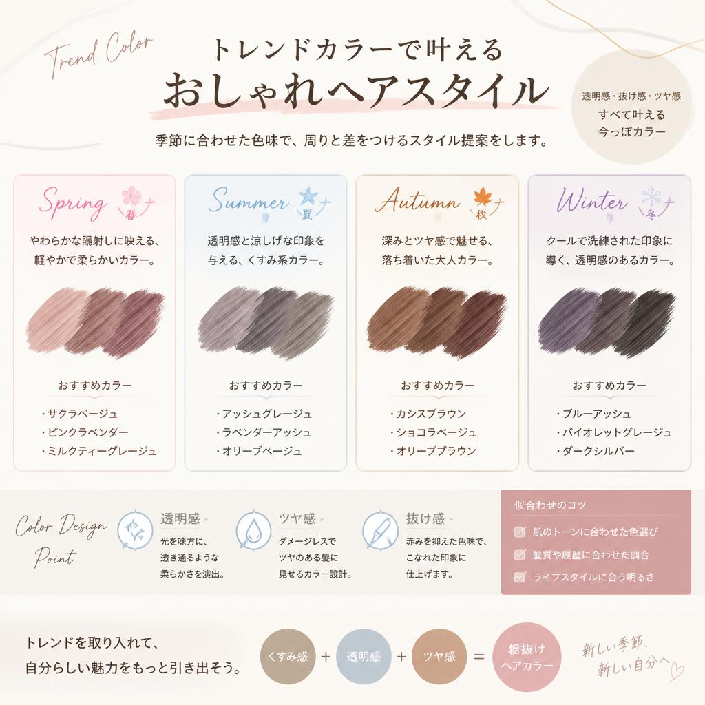 トレンドカラーで差をつける!