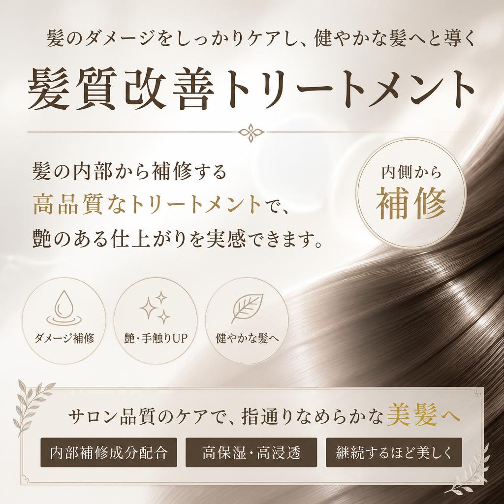 髪質改善トリートメントのサービス