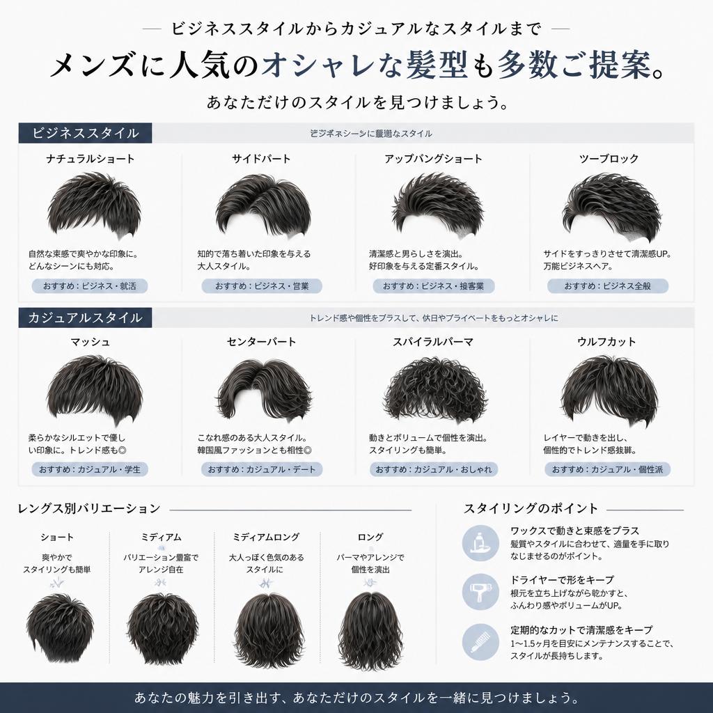 メンズヘアにも対応！