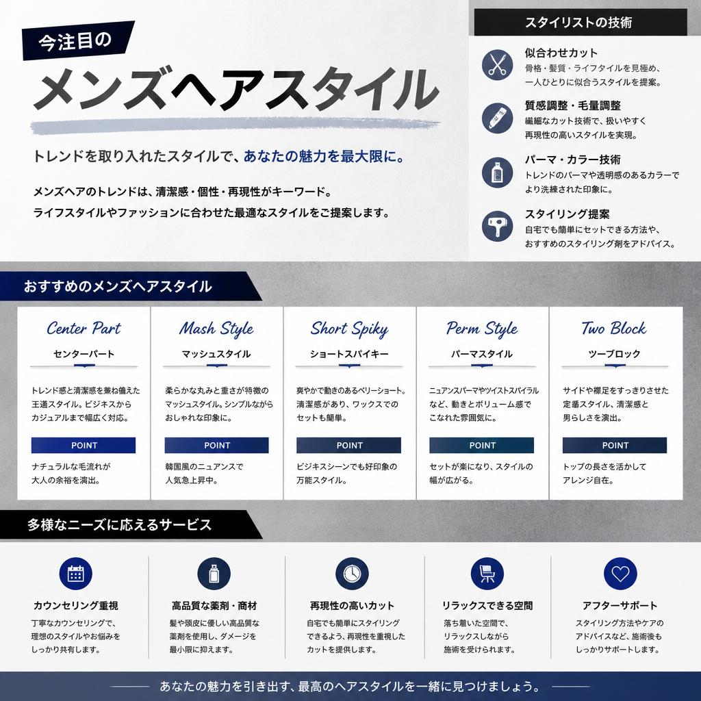 メンズヘアスタイルのトレンド