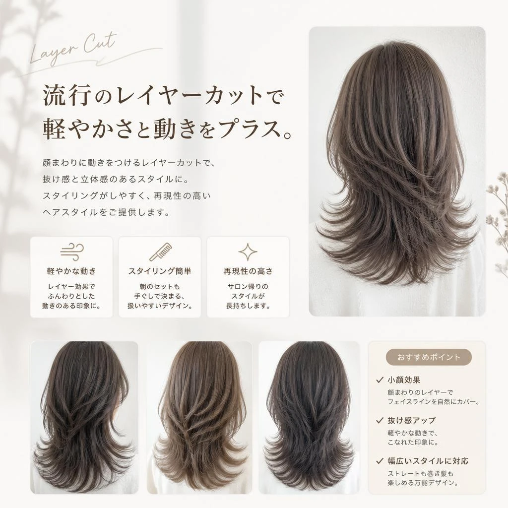 4. トレンドに合わせたレイヤーカット