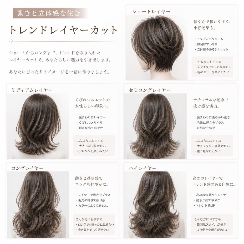 スタイリッシュなレイヤーカット