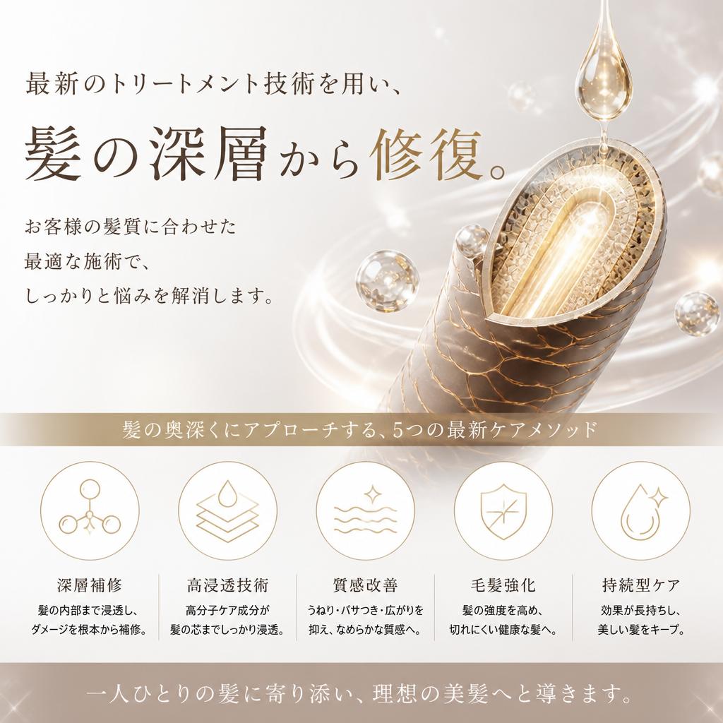 髪質改善に特化したサービス