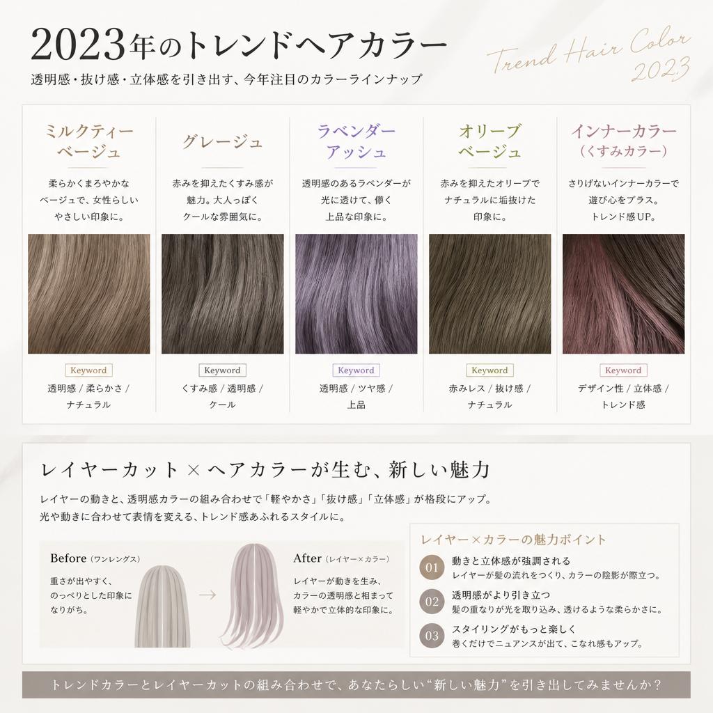 最新ヘアカラーのトレンド