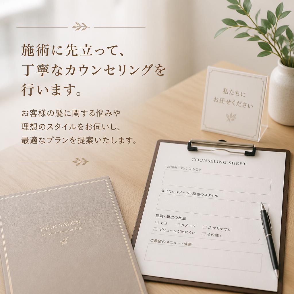 丁寧なカウンセリング