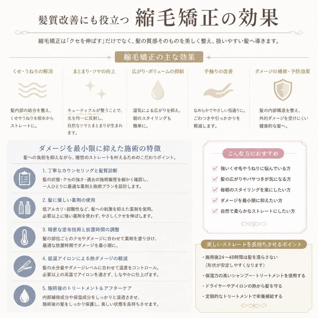 縮毛矯正の魅力と効果