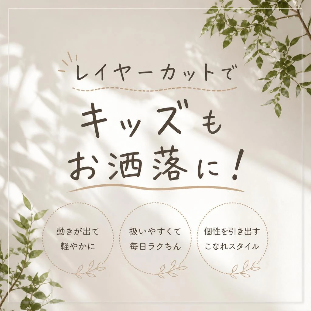 レイヤーカットでキッズもお洒落に！