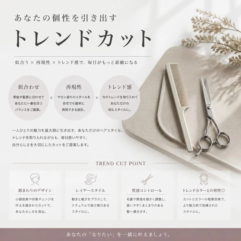 あなたの個性を引き出すトレンドカット