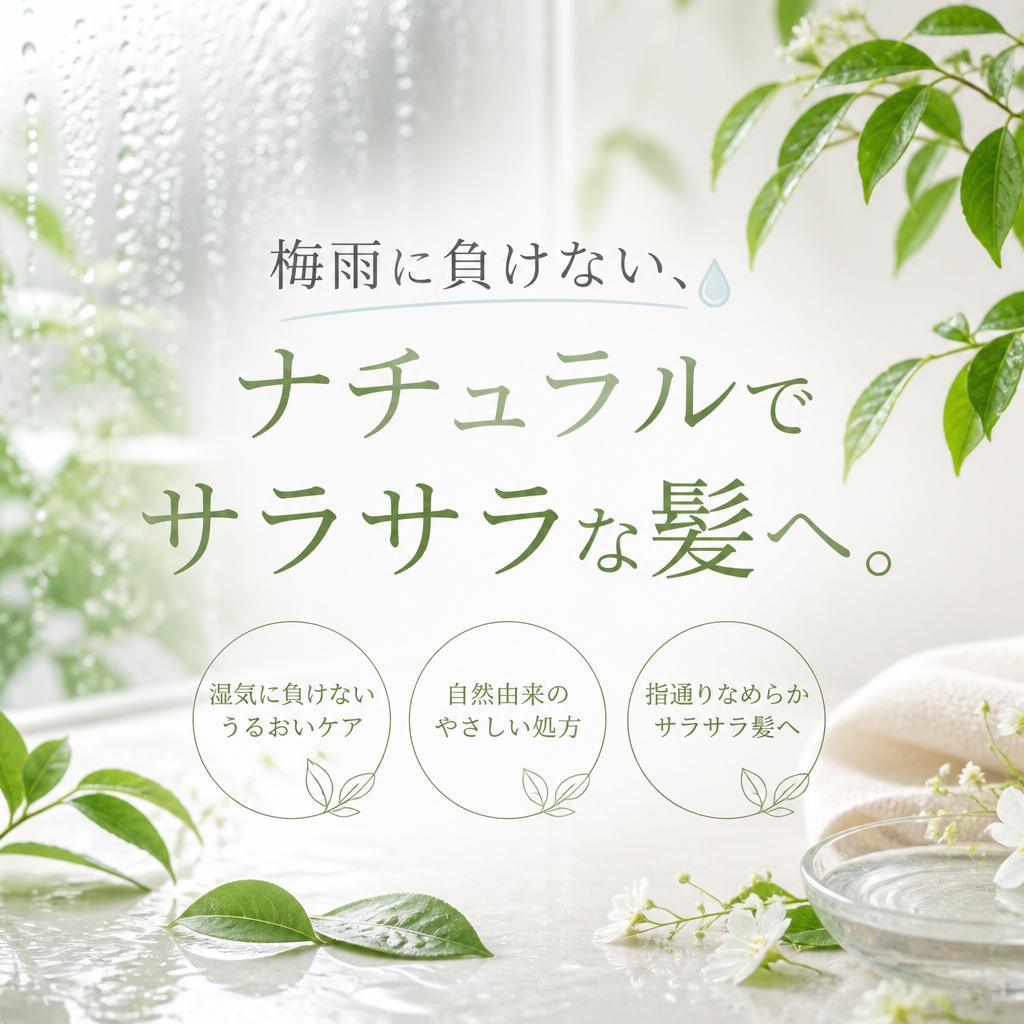 梅雨に負けない、ナチュラルでサラサラな髪へ。