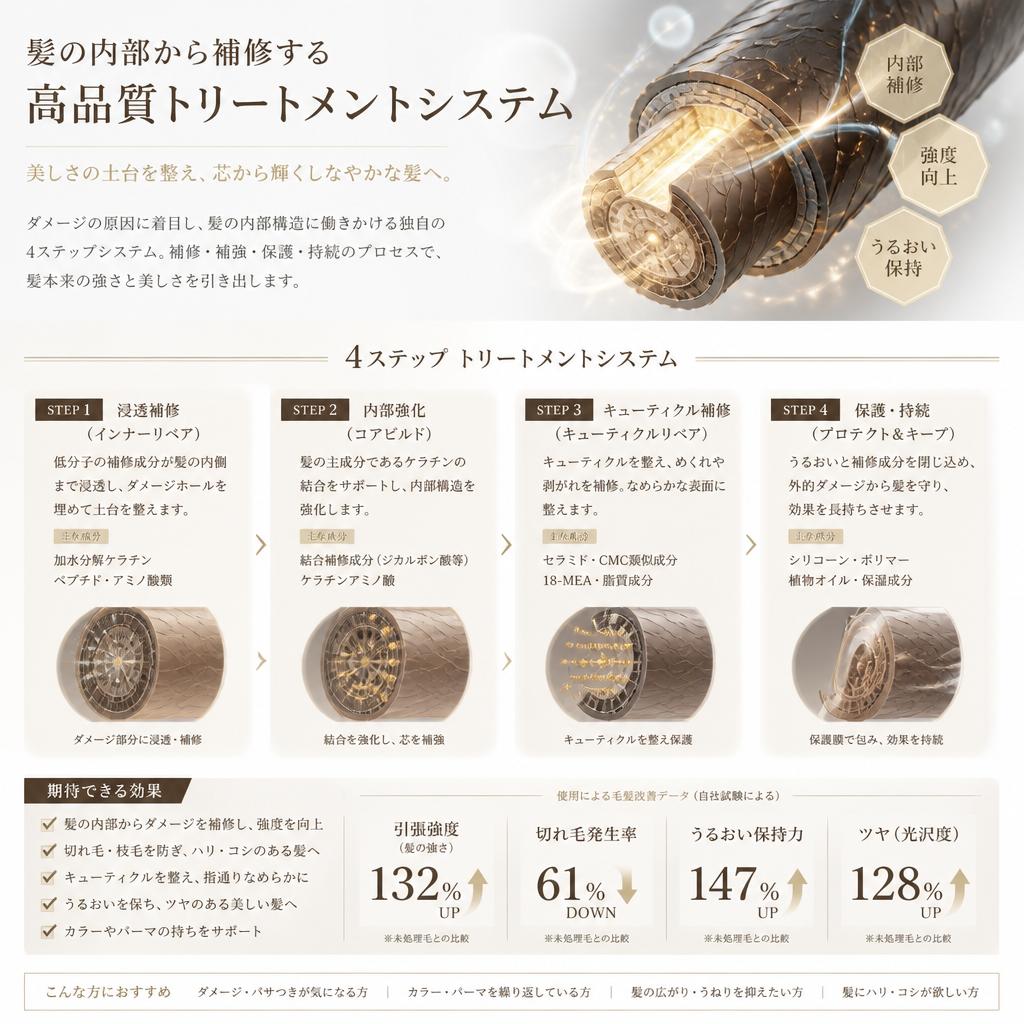 4. 髪質改善に特化したトリートメント