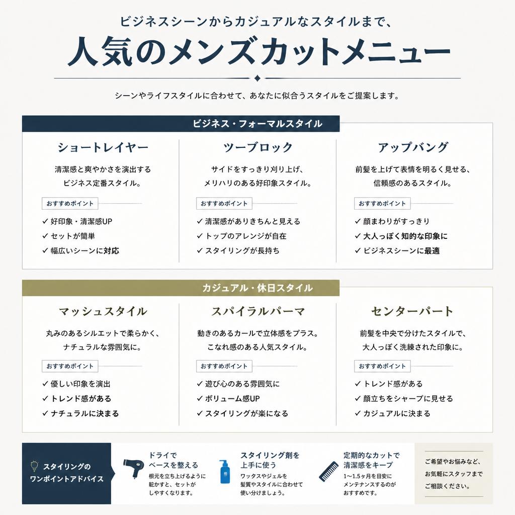 5. メンズカットのスタイル提案