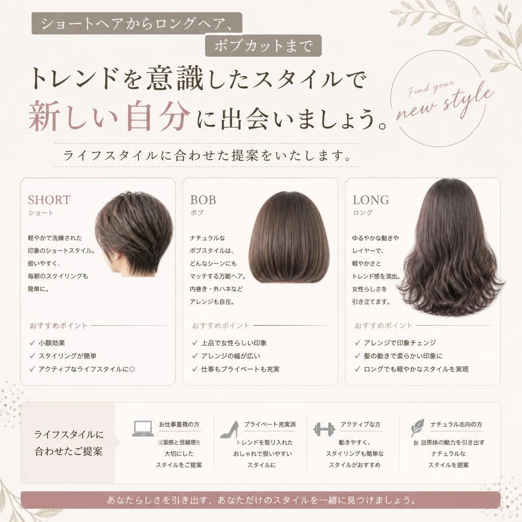 トレンドカットで新しい自分に