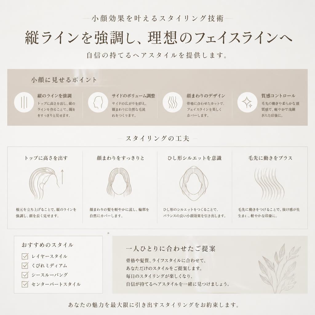 小顔カットで理想のシルエットに